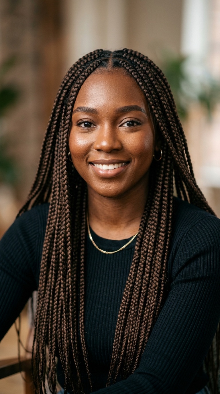 Waist-Length Knotless Braids