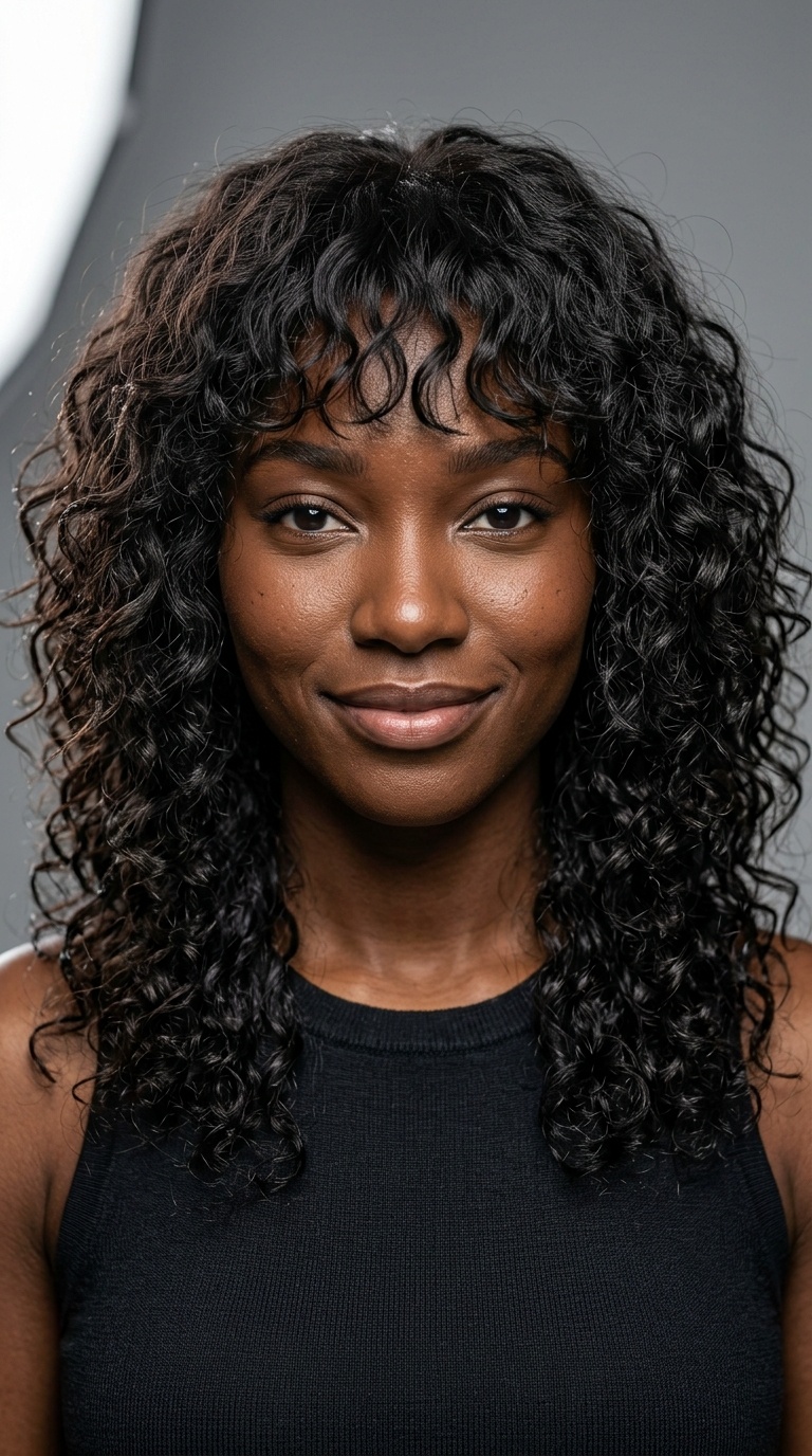 Water Wave Shag with Bangs