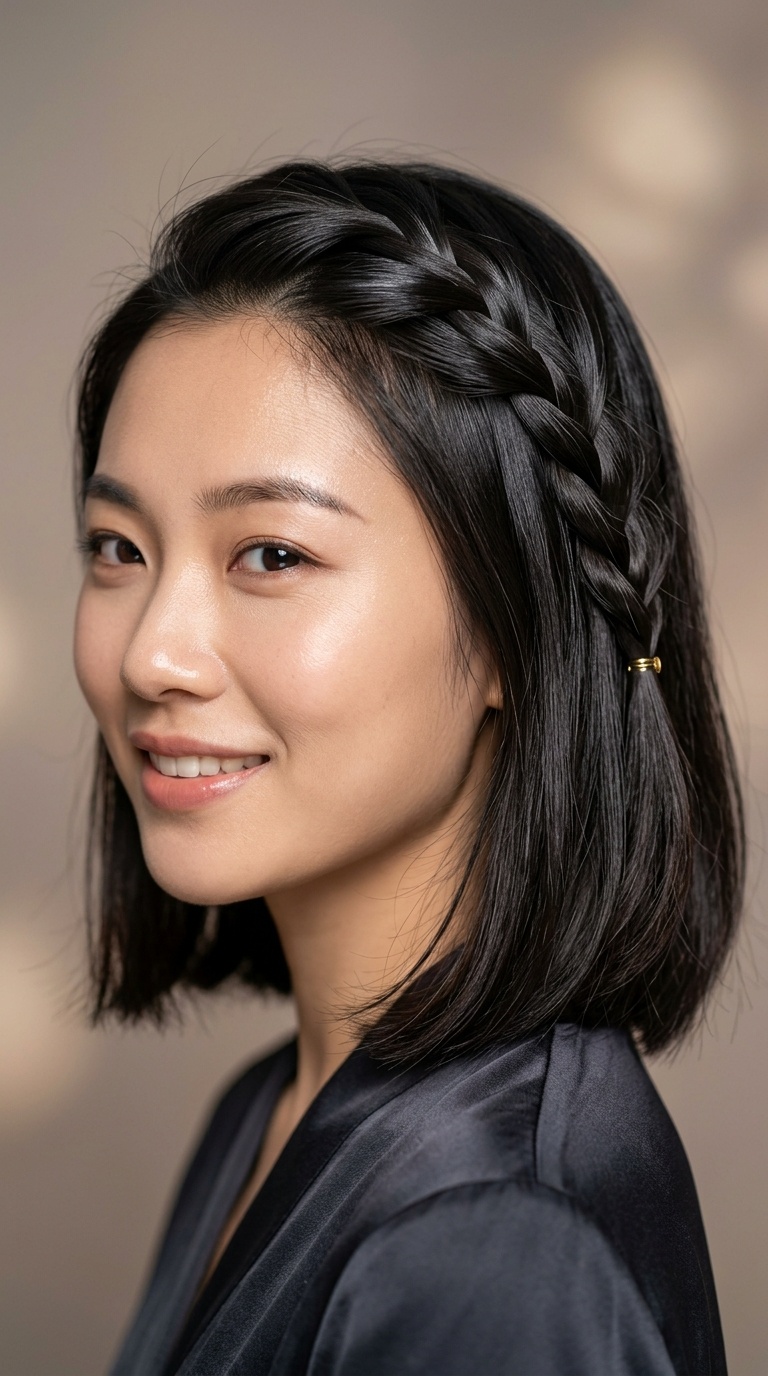 Waterfall Braid for Short Hair