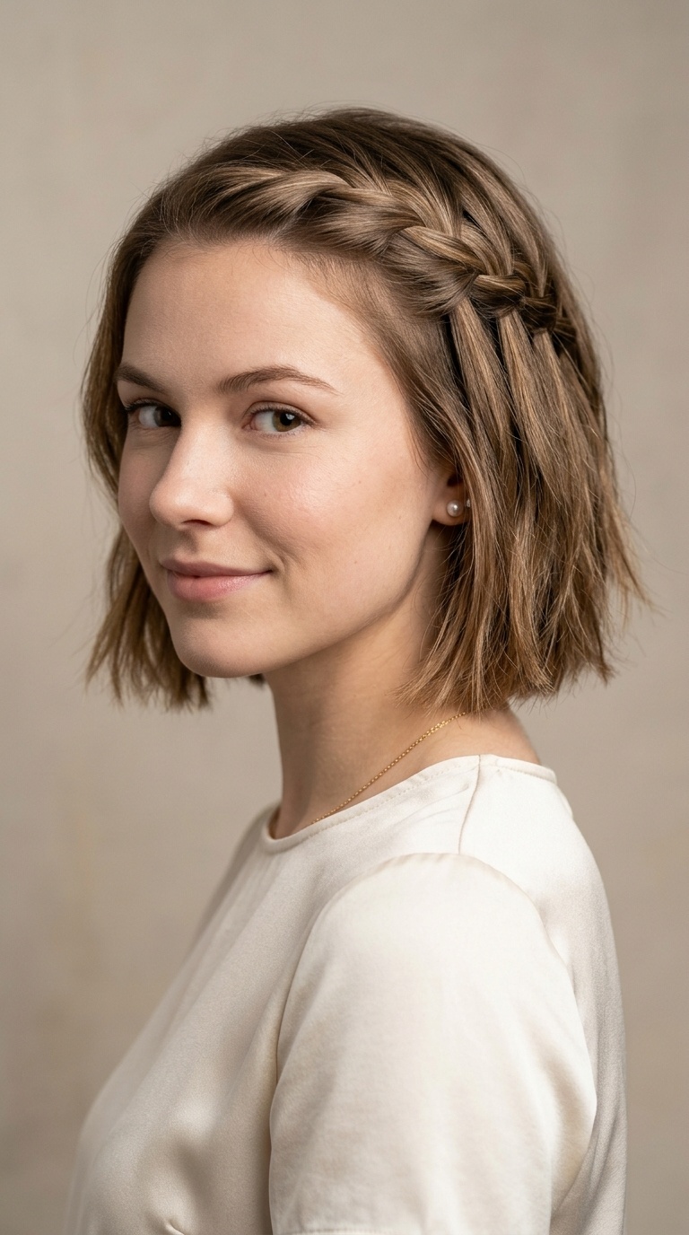 Waterfall Braid for Short Hair