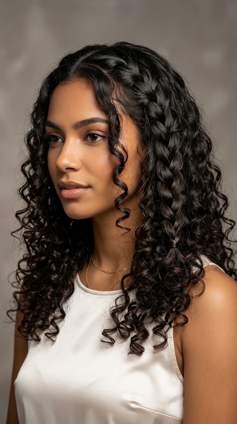 Waterfall Braid into Loose Ringlets