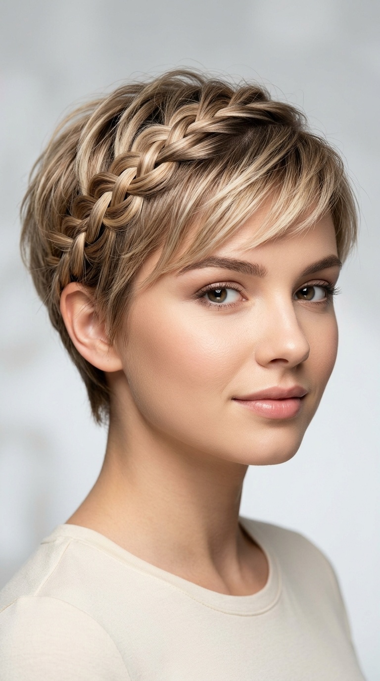 Waterfall Braid Pixie