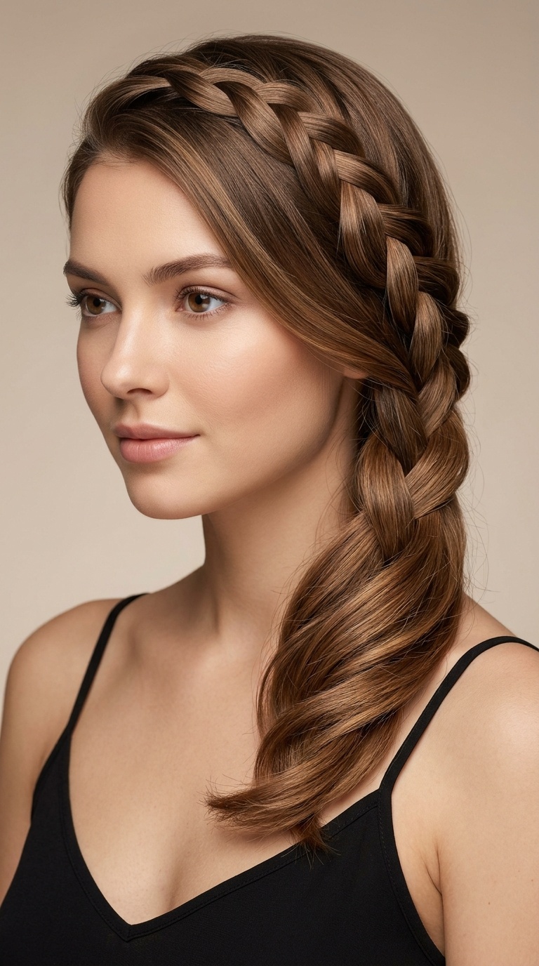 Waterfall Braid to Side