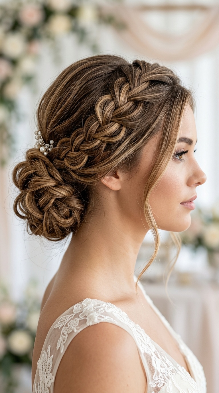 Waterfall Braid Updo