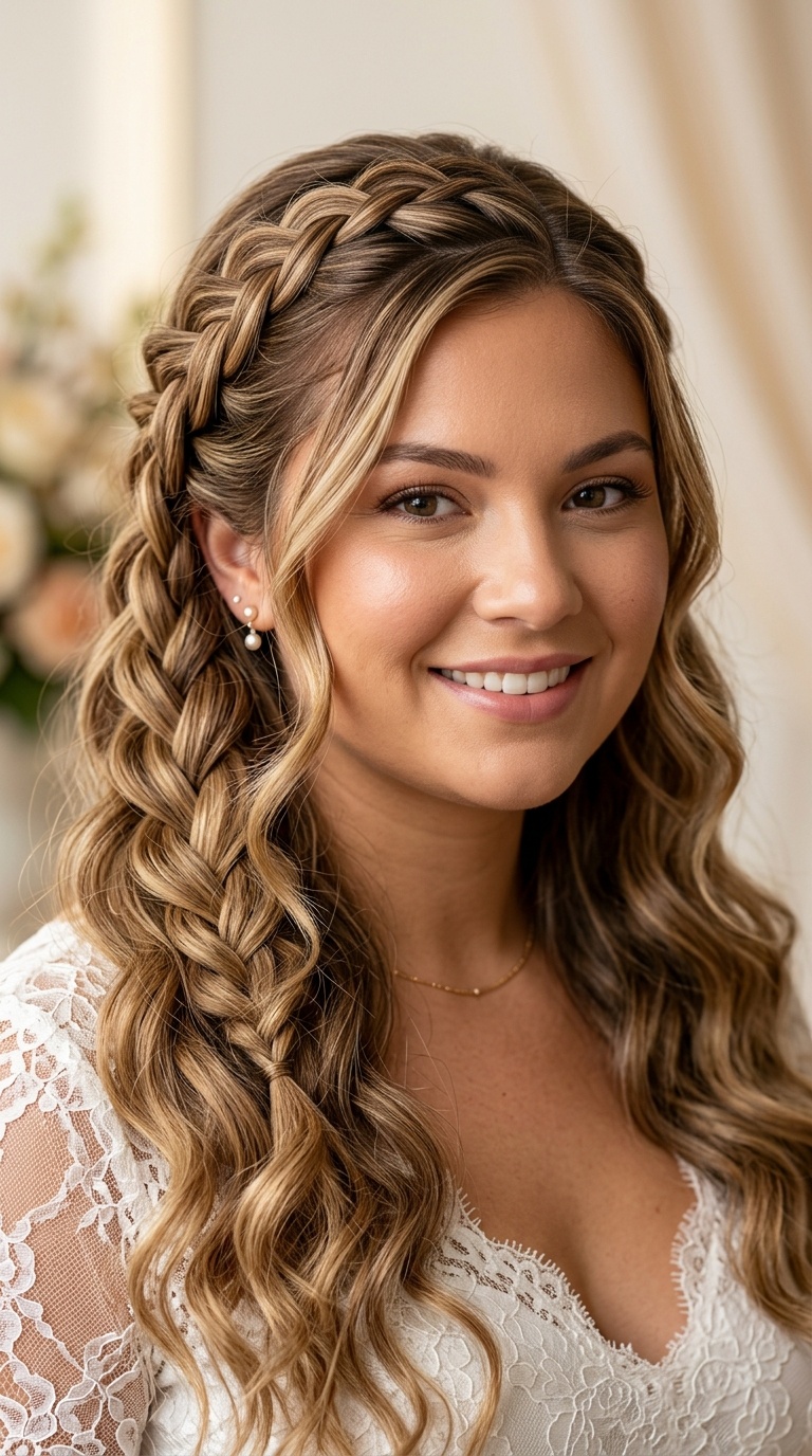 Waterfall Braid with Beachy Waves