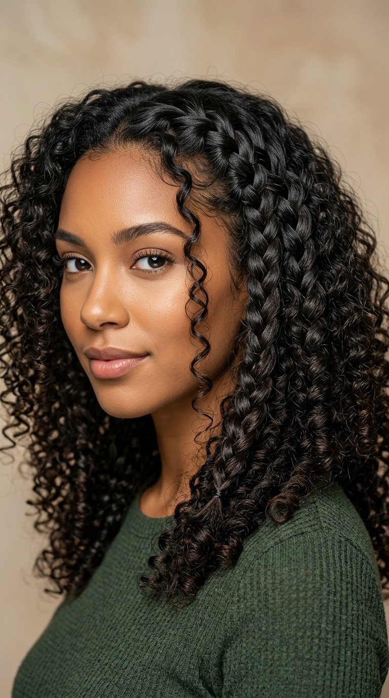 Waterfall Braid with Bouncy Texture