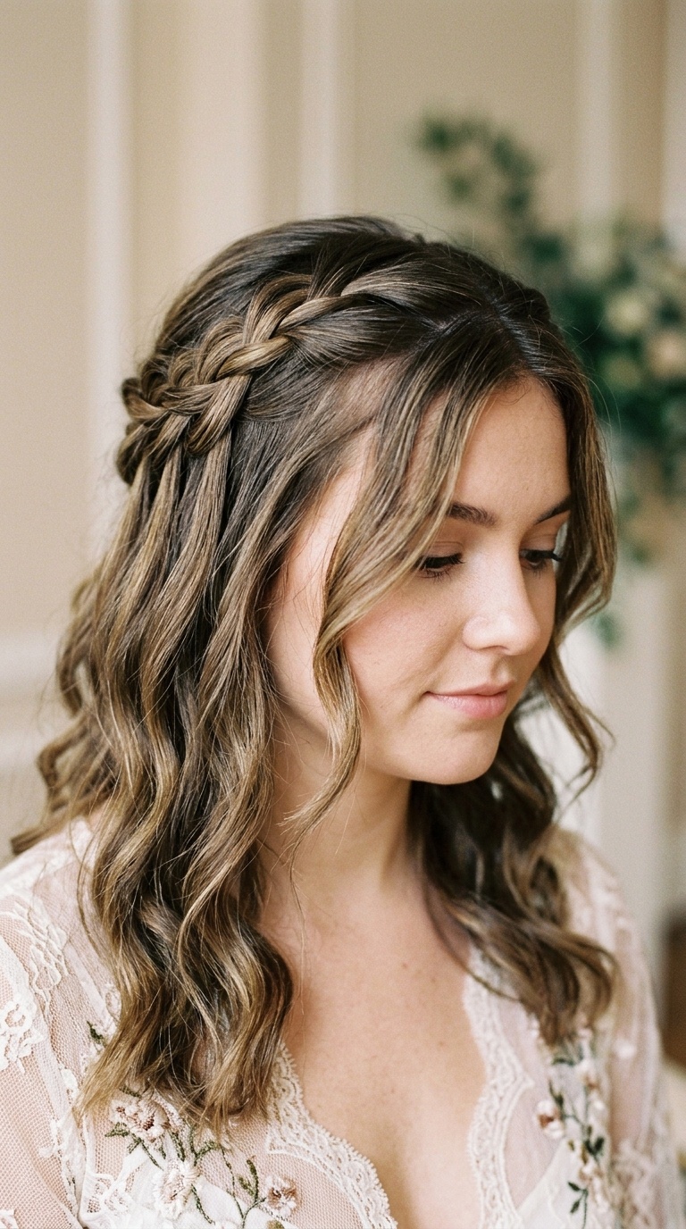 Waterfall Braid with Cascading Face-Framing