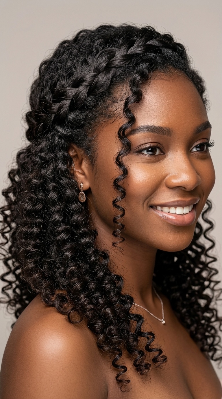 Waterfall Braid with Loose Coils