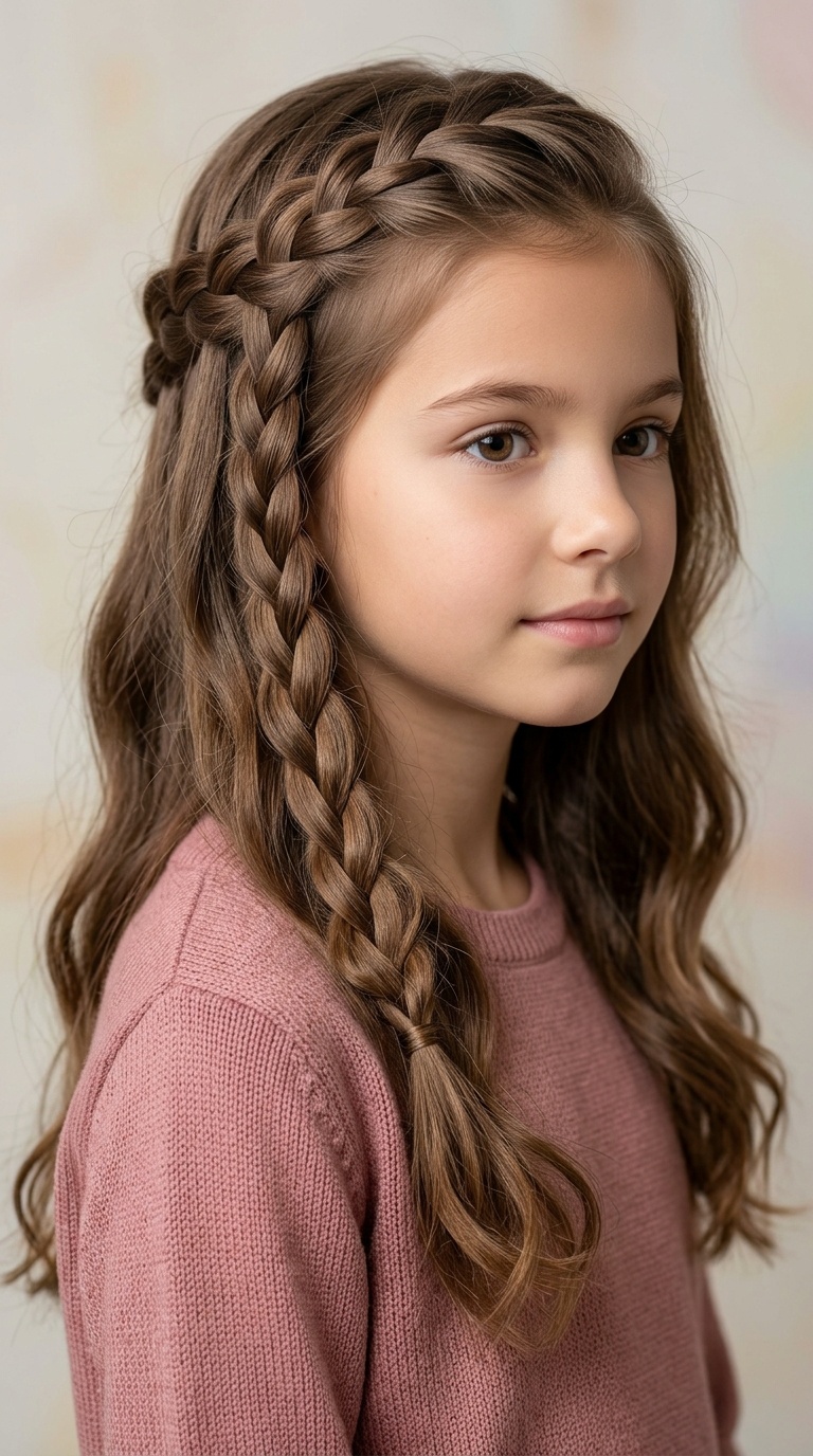 Waterfall Braid with Soft Waves