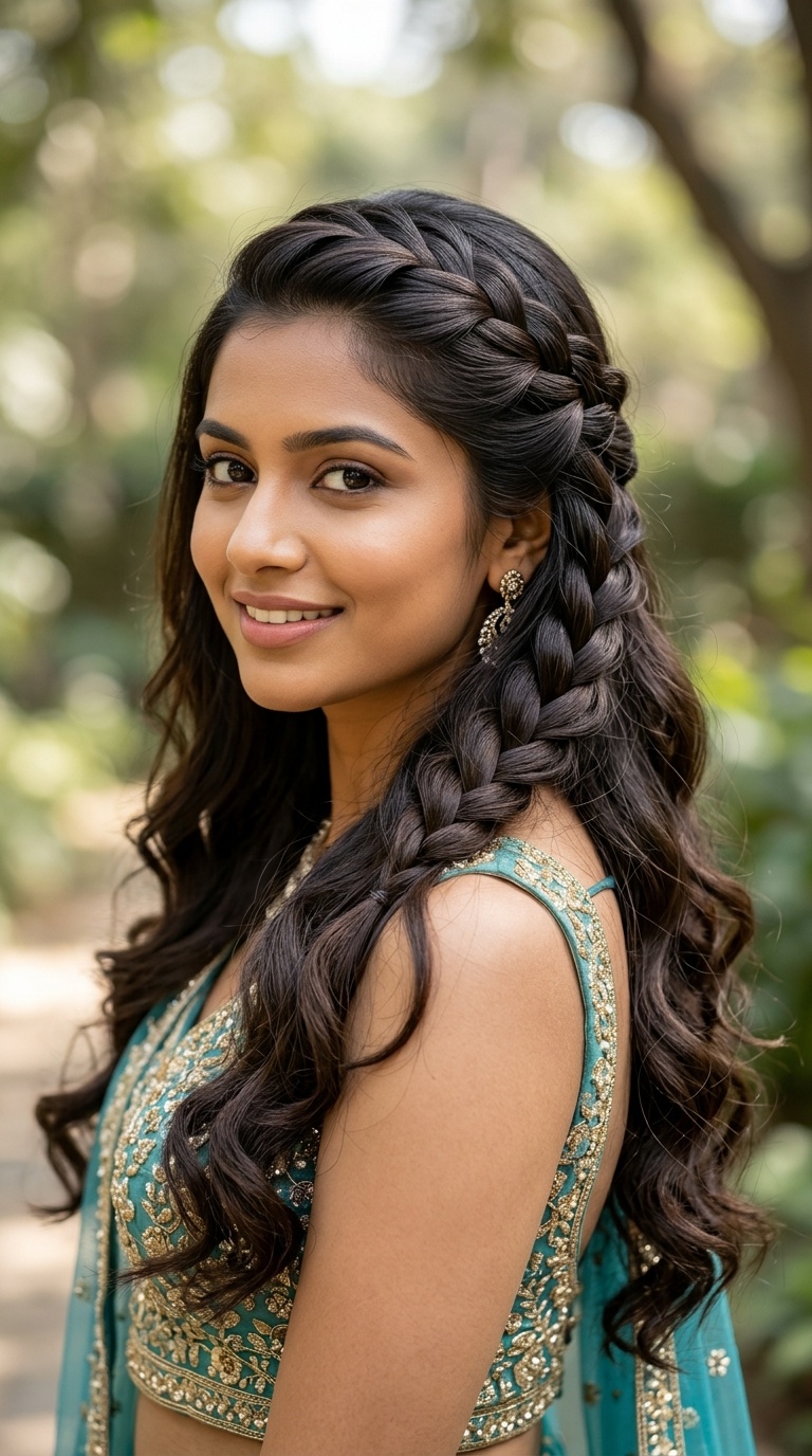 Waterfall Braid with Soft Waves