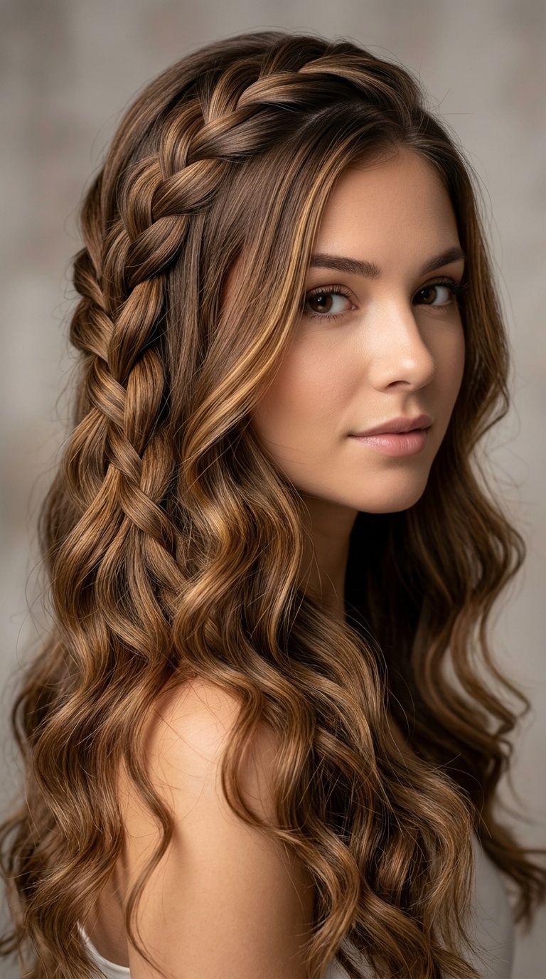 Waterfall Braid with Soft Waves
