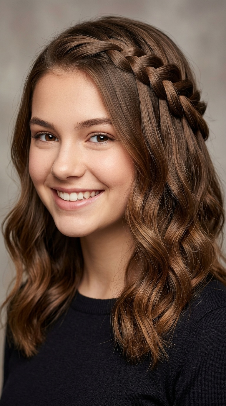 Waterfall Braid with Waves