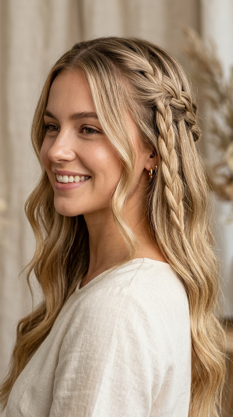 Waterfall Braid with Waves