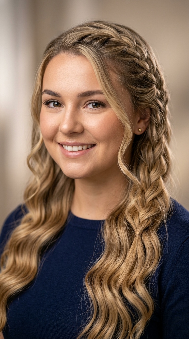 Waterfall Braids with Vertical Waves