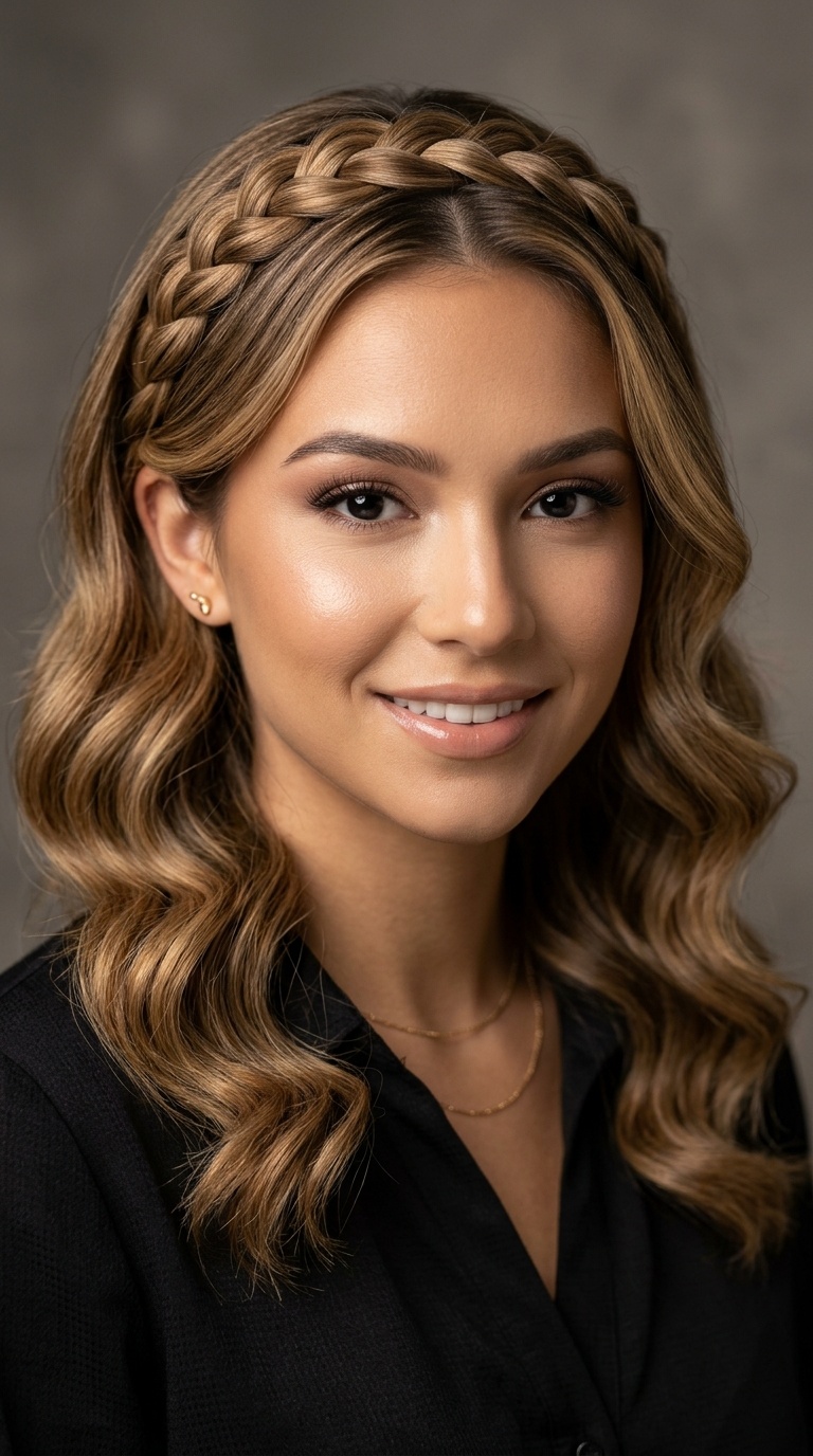 Waves with a Braided Crown Accent