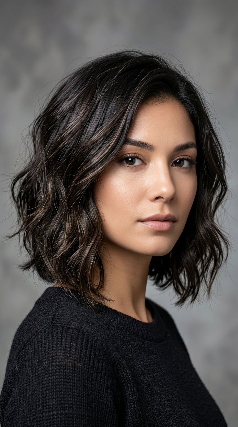 Wavy A-Line Cut