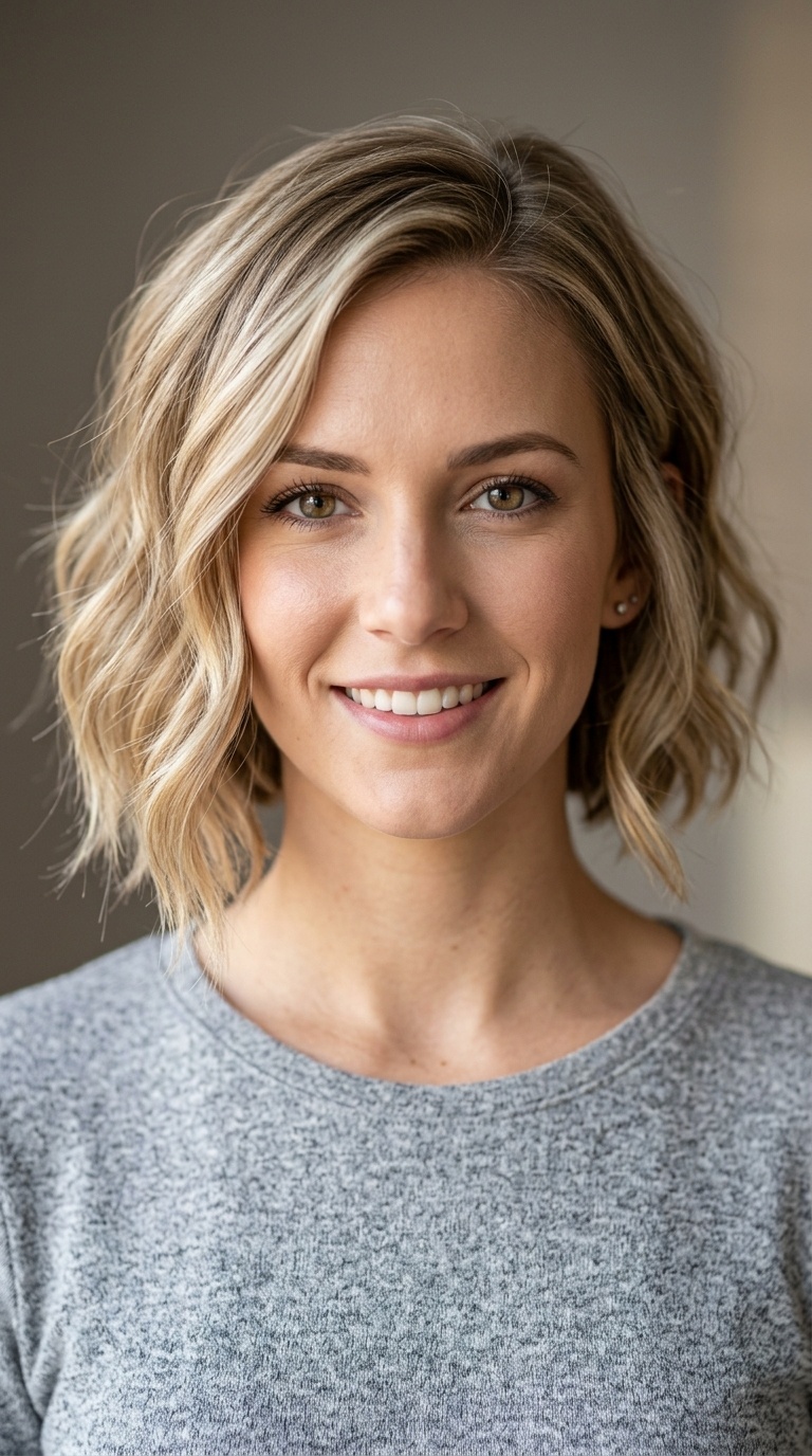 Wavy Inverted Bob