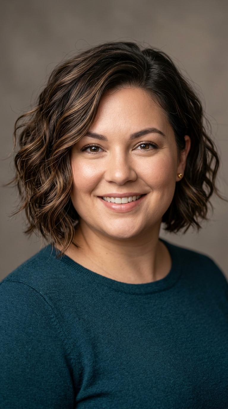 Wavy Inverted Bob