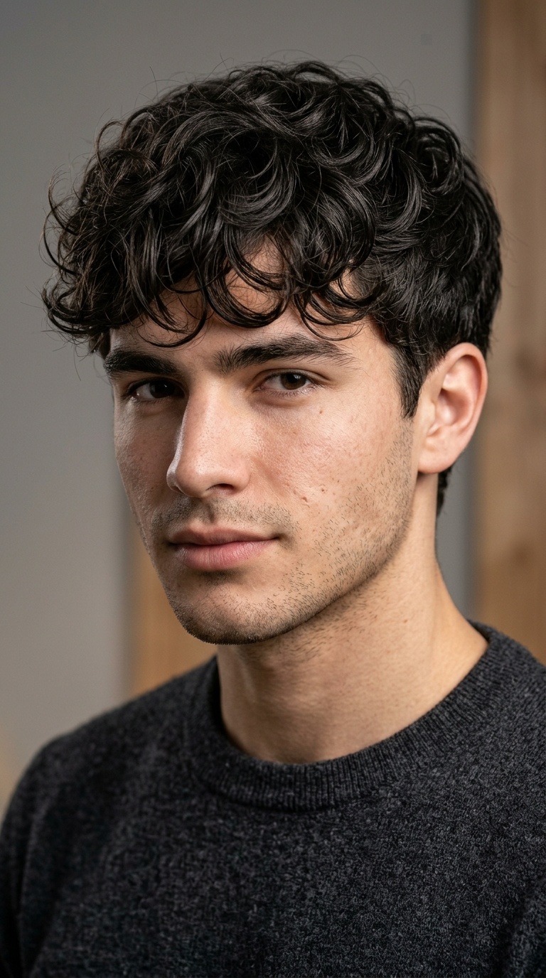Wavy Mop Top with Tapered Neckline