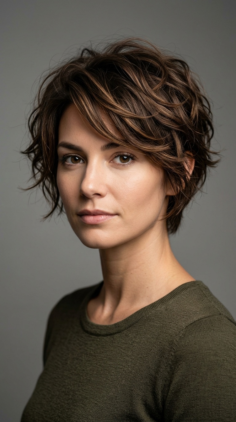 Wavy Piecey Long Pixie