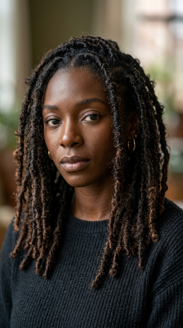 Wavy Tapered Butterfly Locs