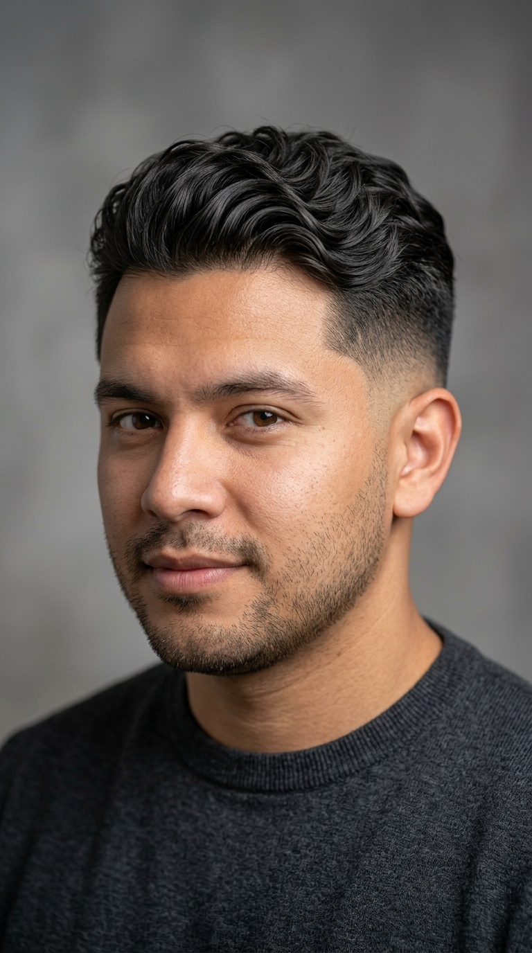 Wavy Top with Low Fade