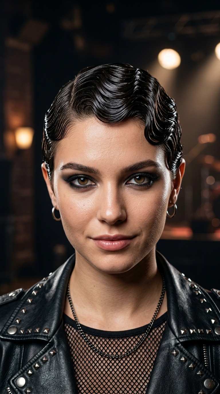 Wet-Look Finger Waves