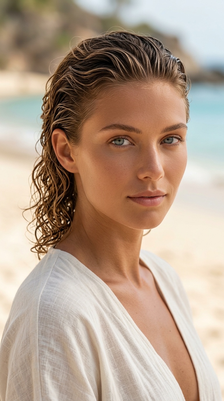 Wet Look Slick-Back