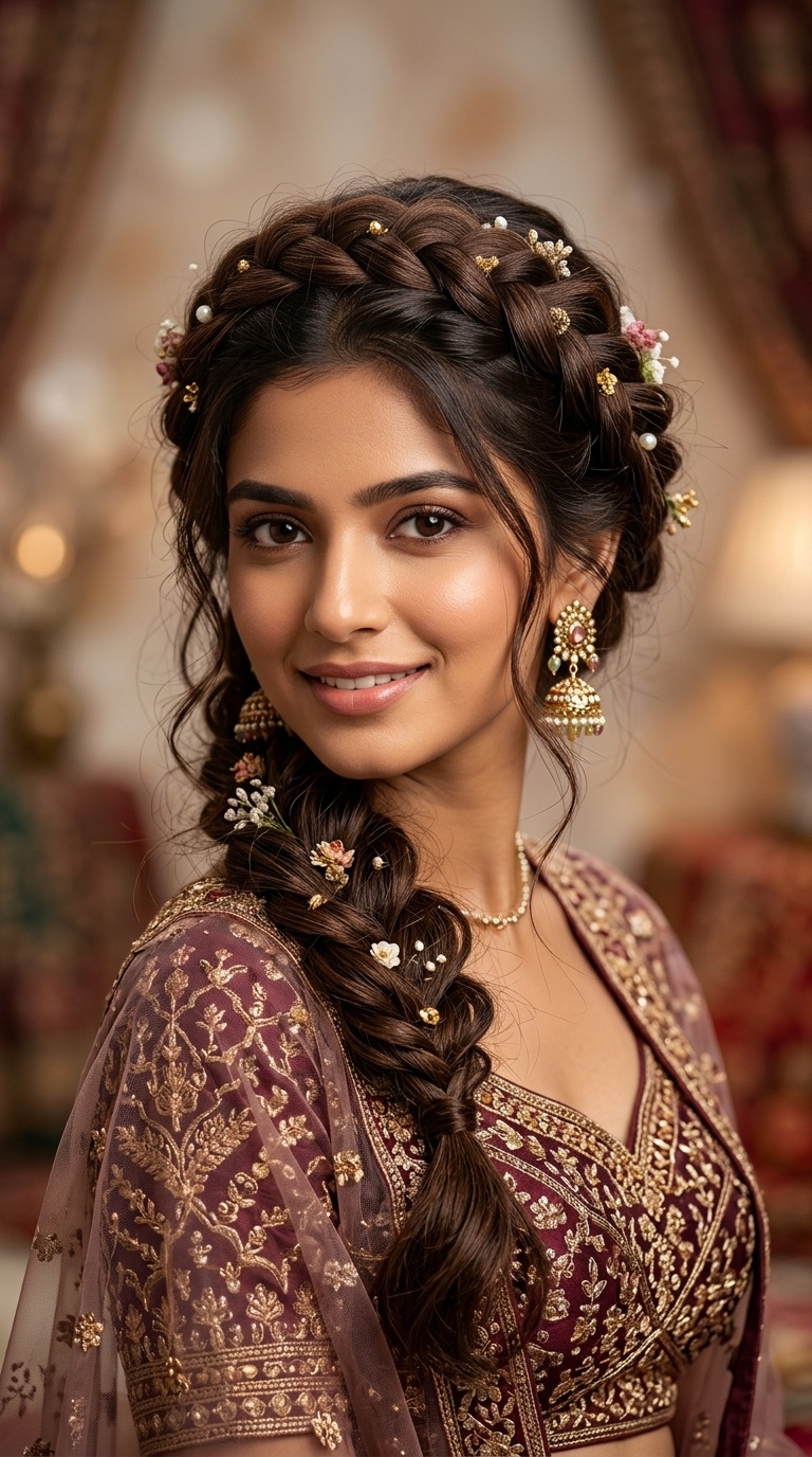 Whimsical Bohemian Crown Braid
