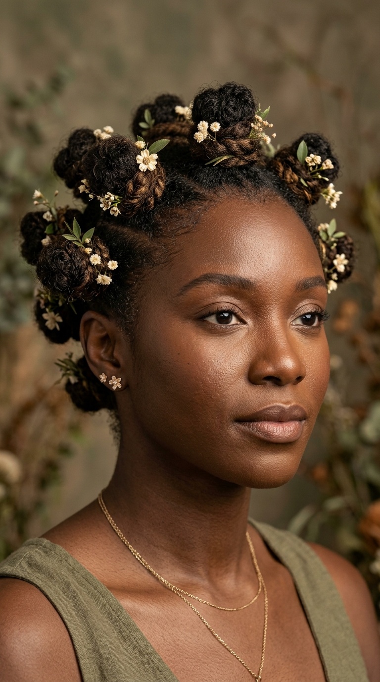 Wildflower Bantu Knots