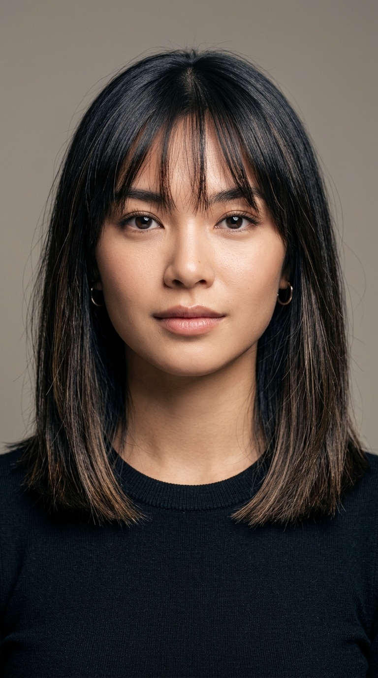 Wispy Bangs and Straight Ends