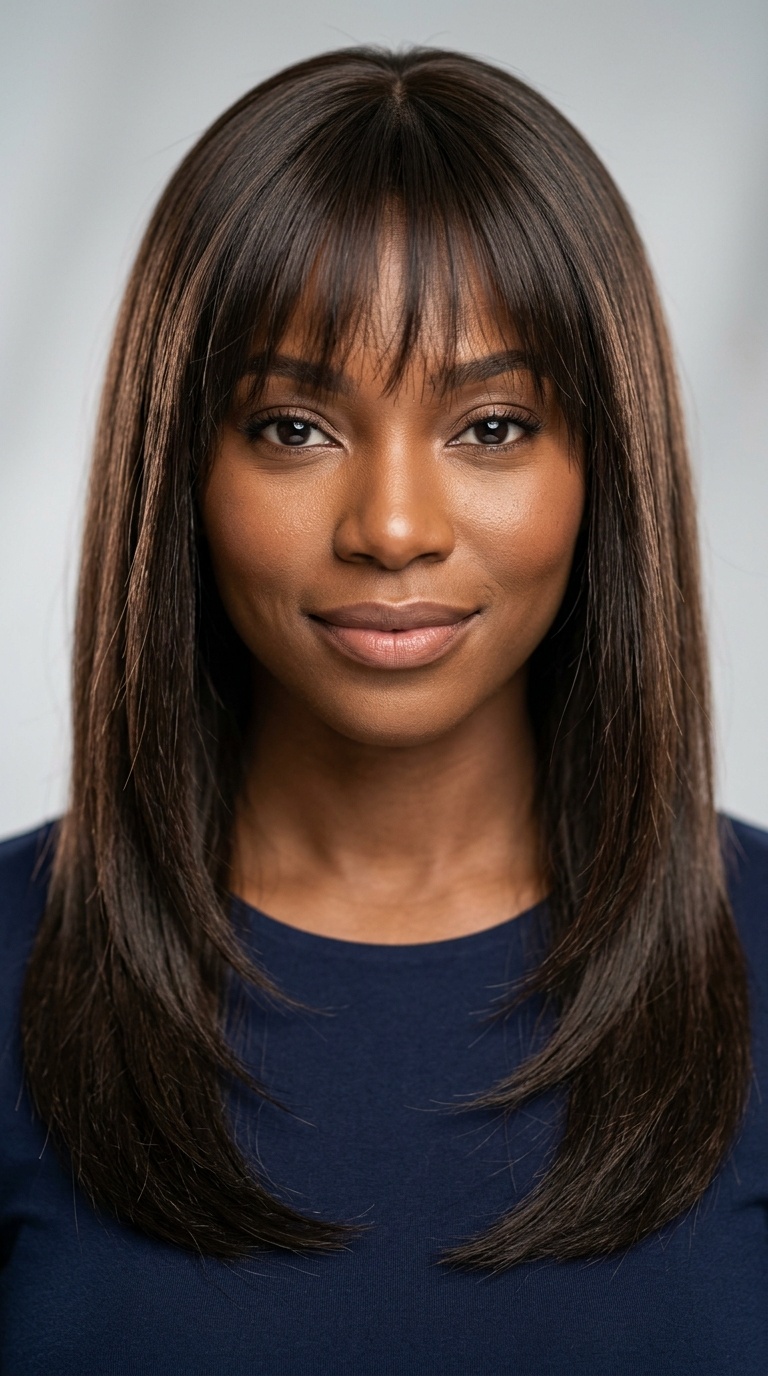 Wispy Bangs and Straight Lengths