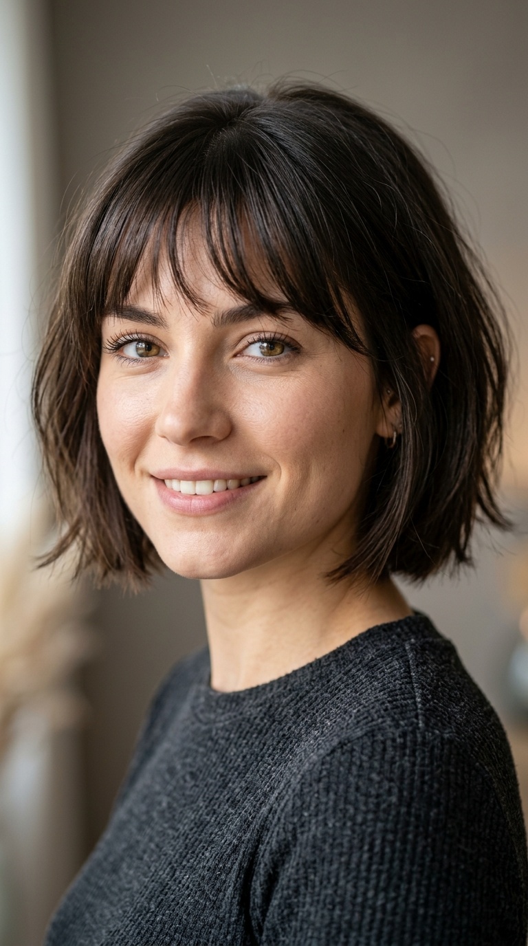Wispy Bangs with Bob