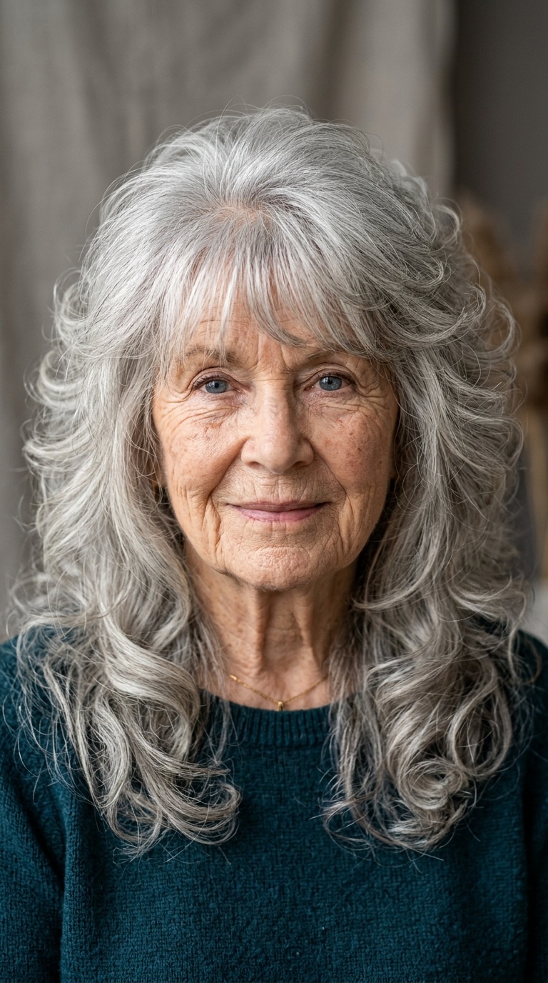 Wispy Bangs with Voluminous Layers