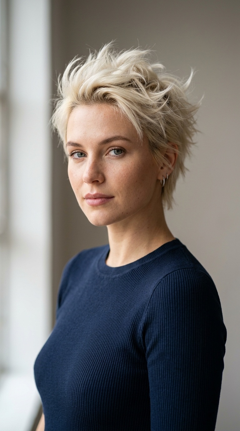 Wispy Blonde Messy Spikes