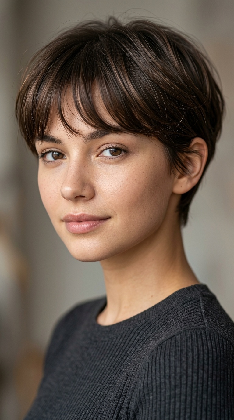 Wispy Fringe and Cropped Sides