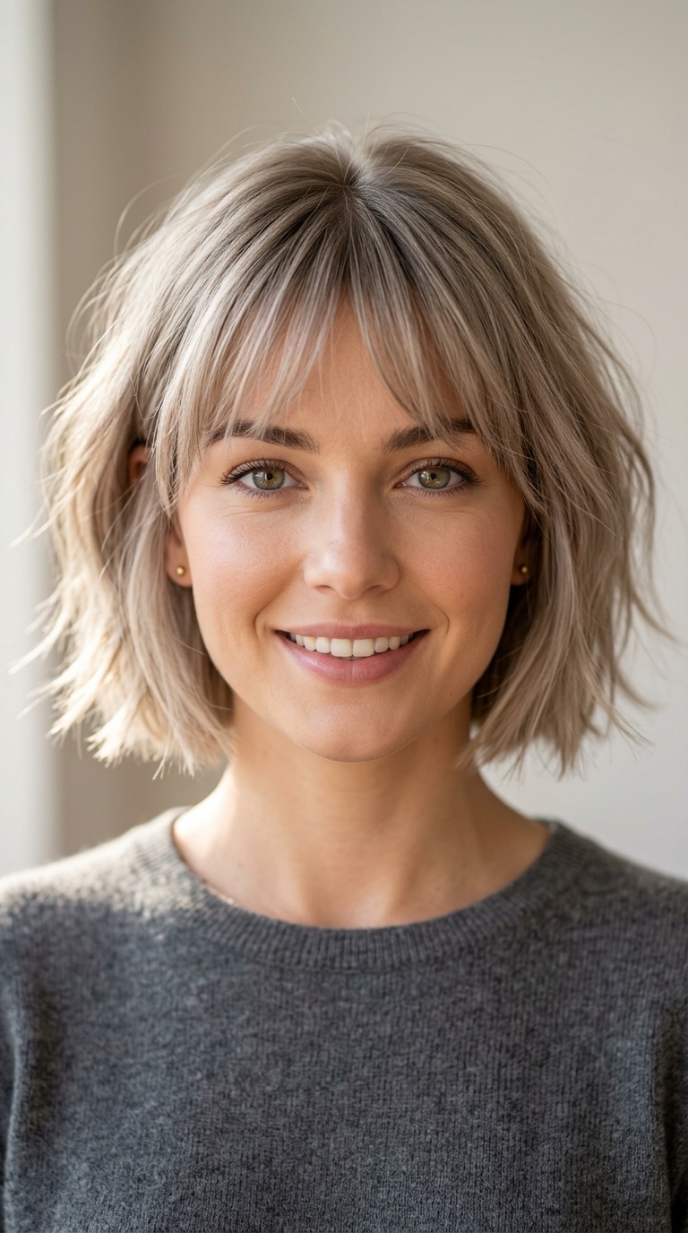 Wispy Fringe Bob