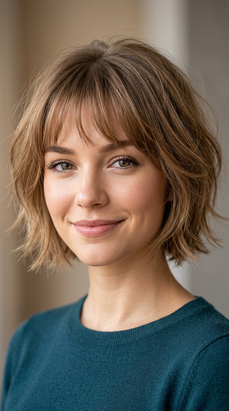 Wispy Fringe Bob