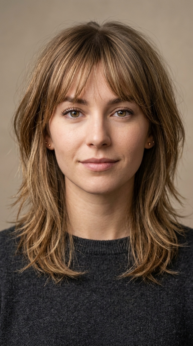 Wispy Fringe with Layered Ends