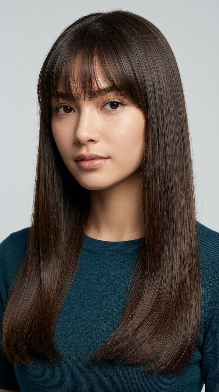 Wispy Fringe with Straight Lengths