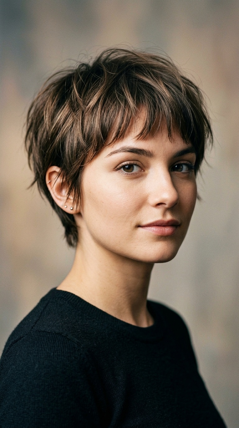 Wispy Layered Pixie
