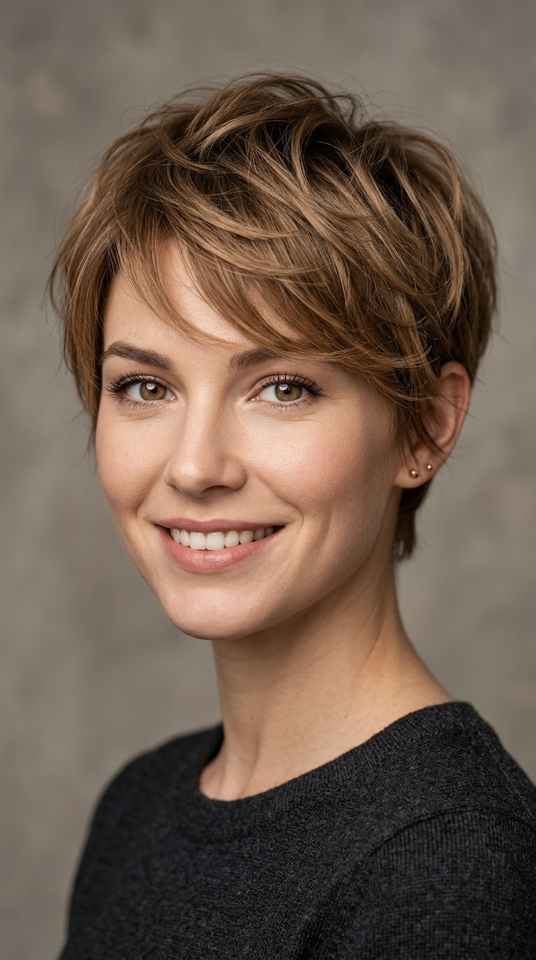 Wispy Layered Pixie