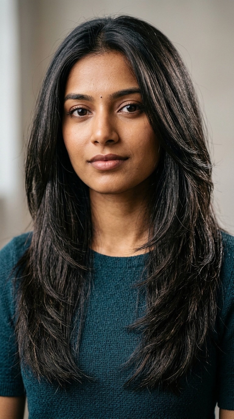 Wispy V-Cut for Fine Long Hair