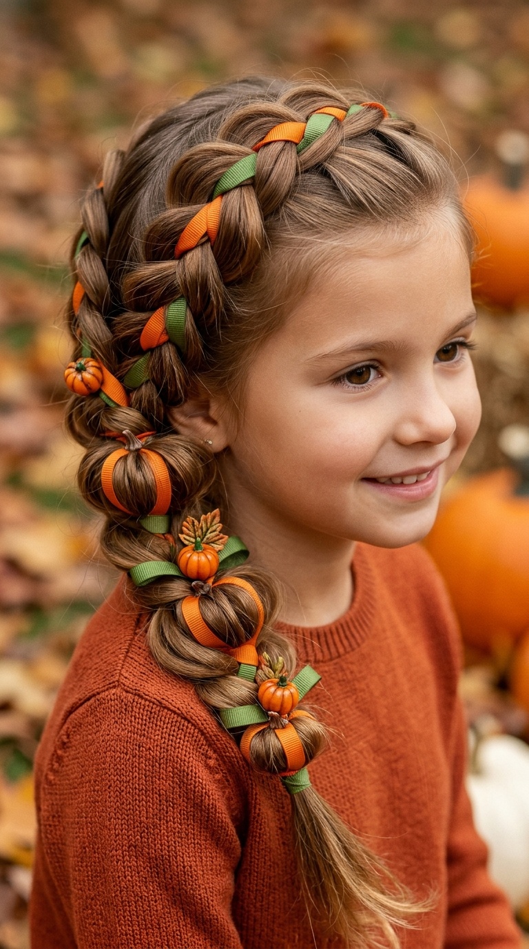 Woven Ribbon Pumpkin Braid