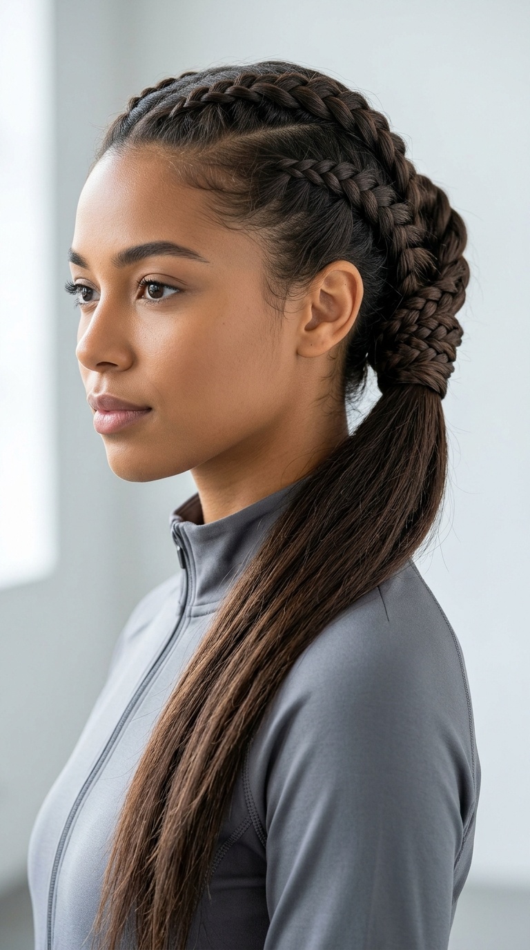 Wrap-Around Braid Ponytail