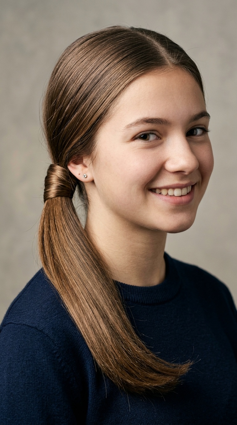 Wrapped Low Ponytail