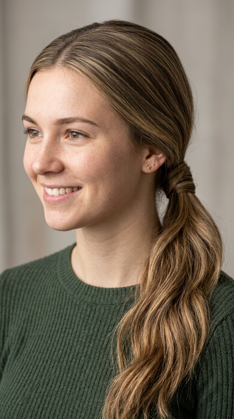 Wrapped Low Ponytail