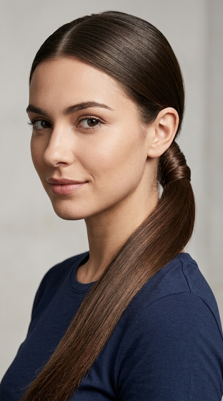 Wrapped Low Ponytail