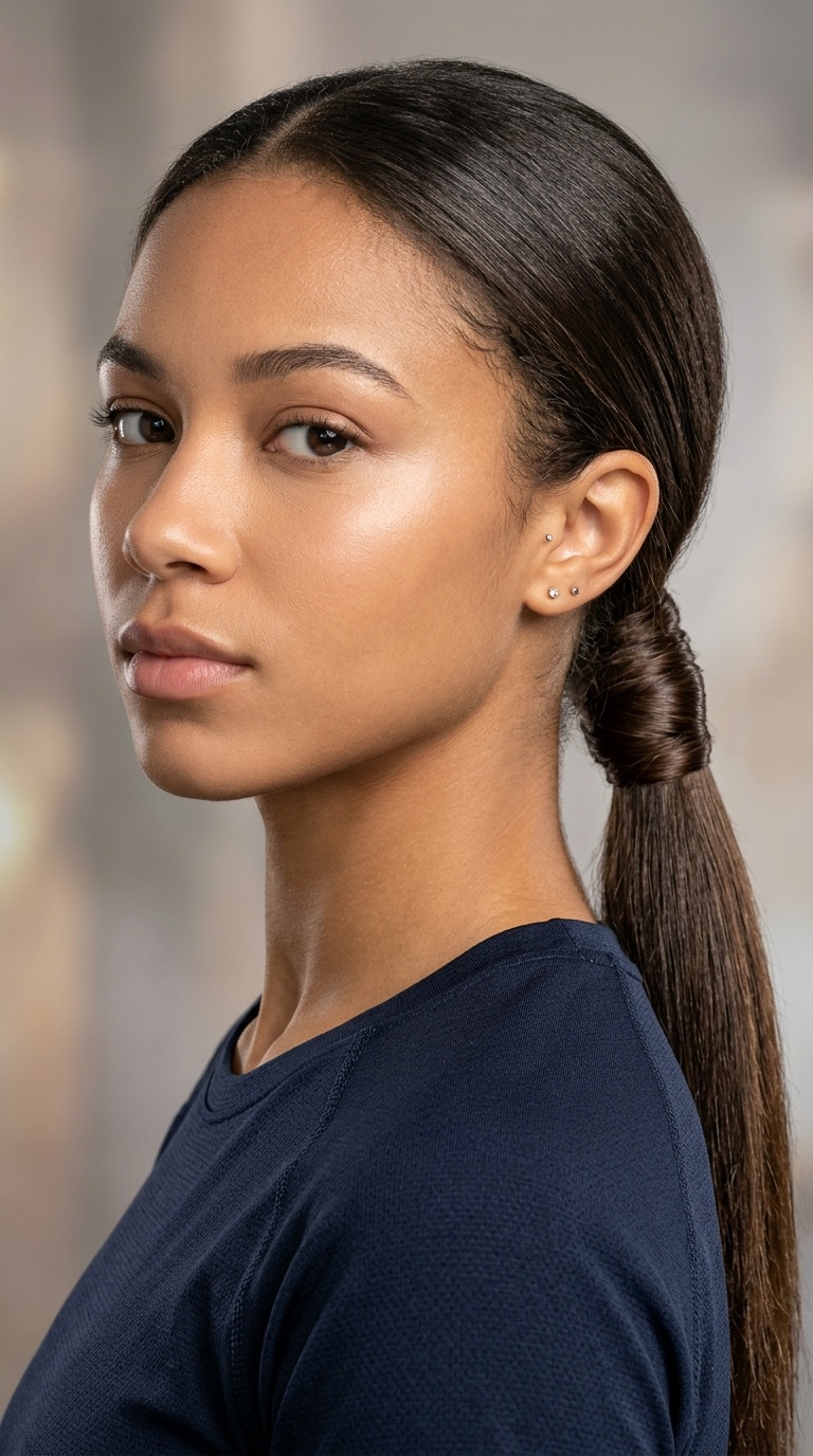 Wrapped Low Ponytail