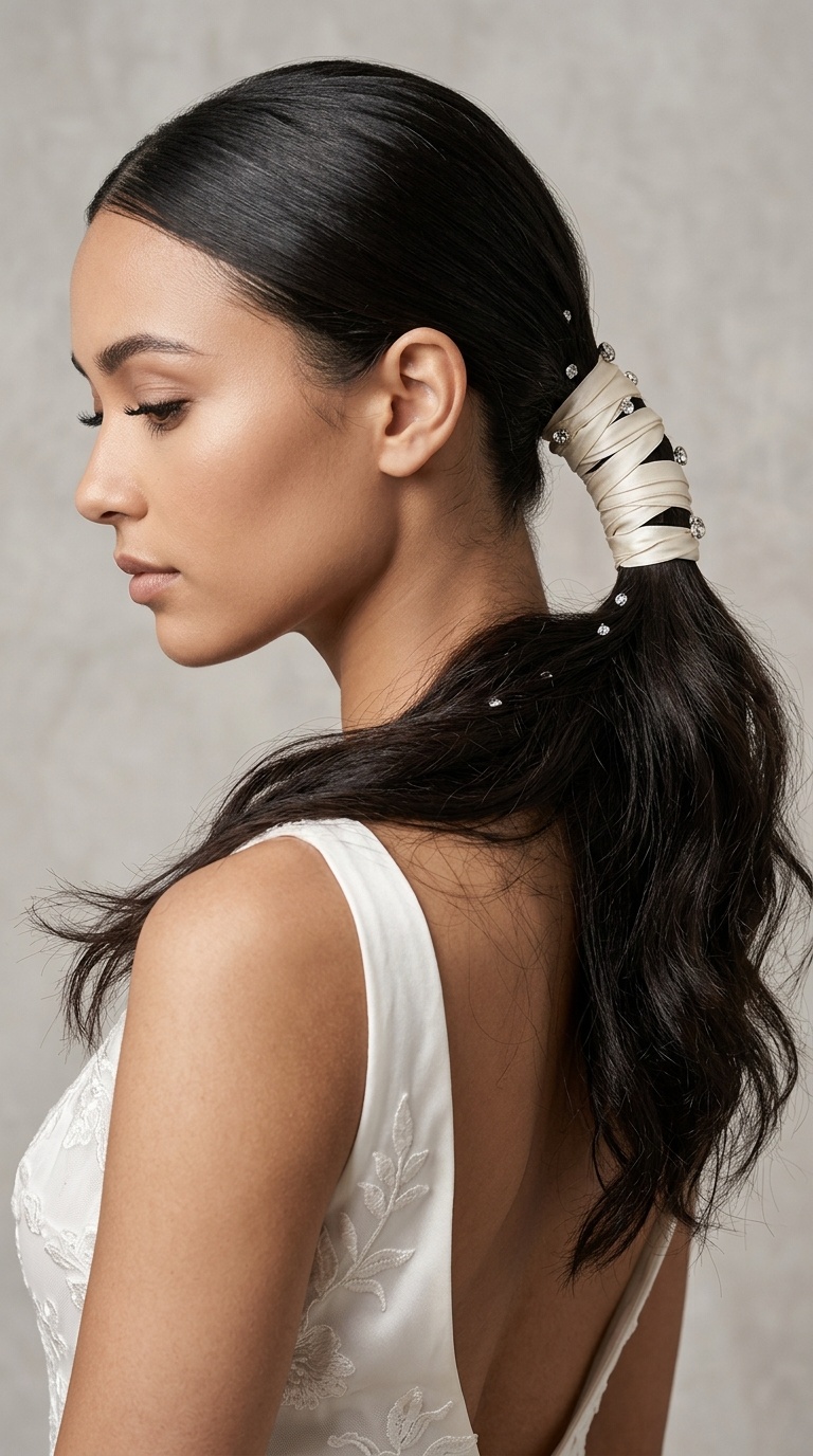 Wrapped Silk Ribbon Pony